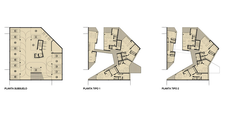 PLANTAS NIVELES -1, 1 Y 2